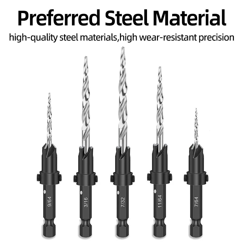 High Speed Steel Hex Shank Taper Drill Counter