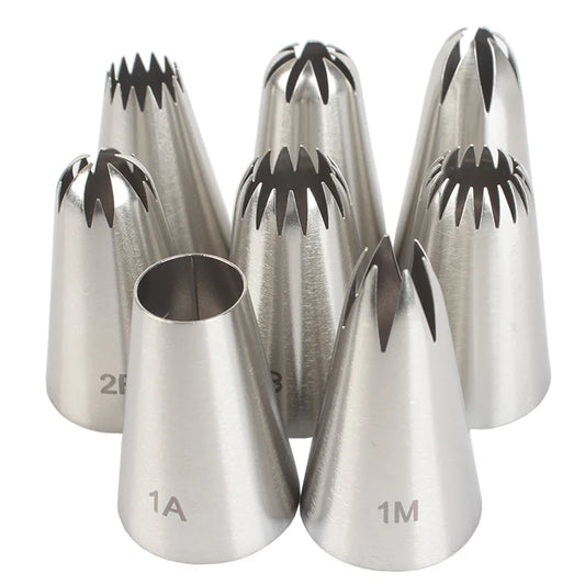 8Pcs Stainless Steel Icing Nozzles