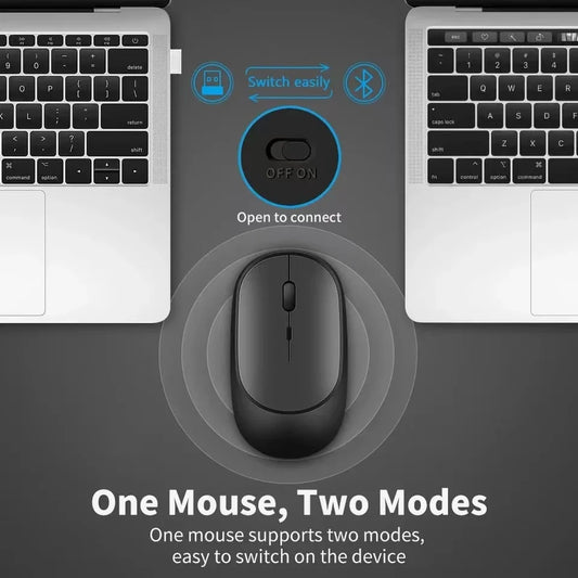 Rechargeable Dual-Mode Wireless Bluetooth Mouse
