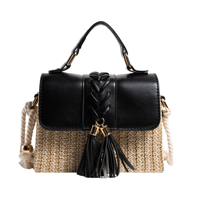Straw Crossbody Beach Handbag