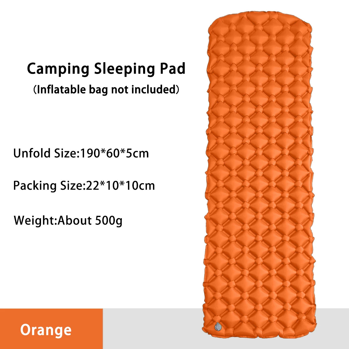 Ultralight Inflatable Camping Sleeping Pad with Built-In Foot Pump