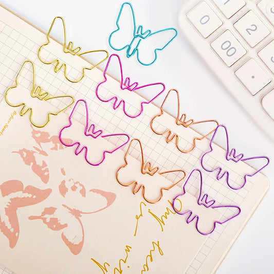 Butterfly Shaped Metal Paper Clips