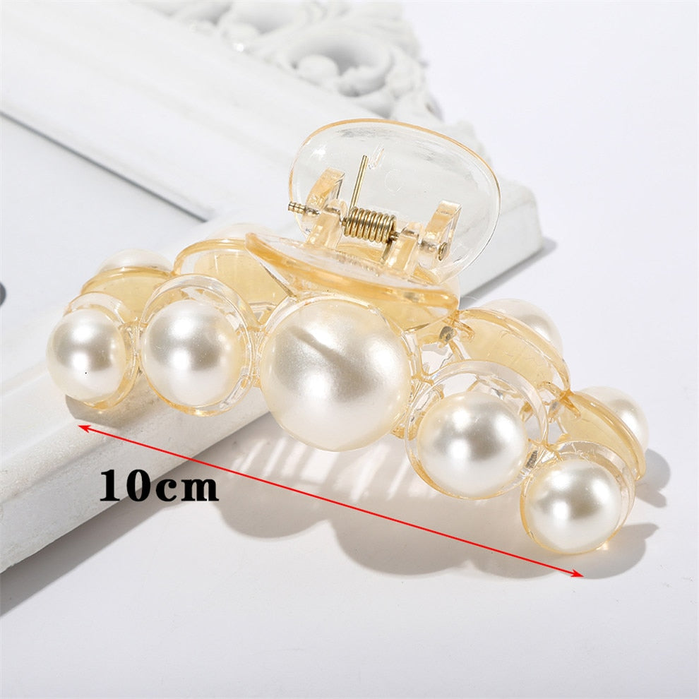 Big Pearls Hair Claw Clips