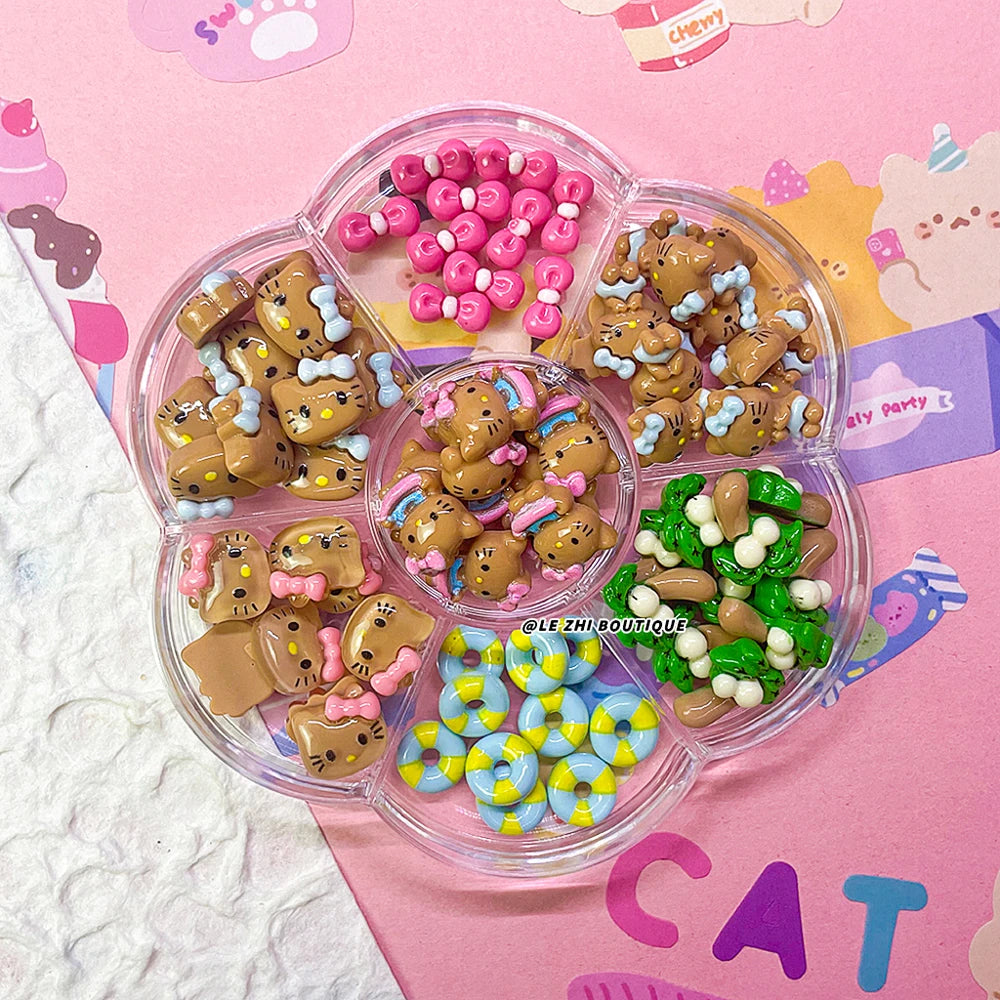 Kawaii 70Pcs Hello Kitty Nail Decorations