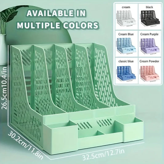 Desktop File Organizer With 4 Compartments
