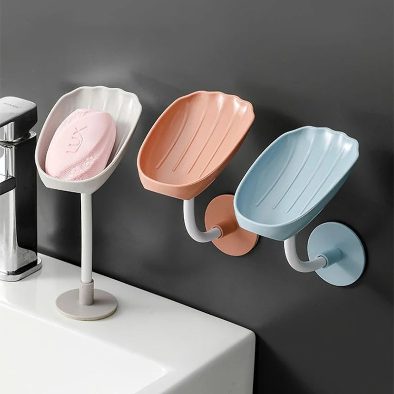 1Pc Upgraded Soap Box With Drainage Double Grid Soap Rack