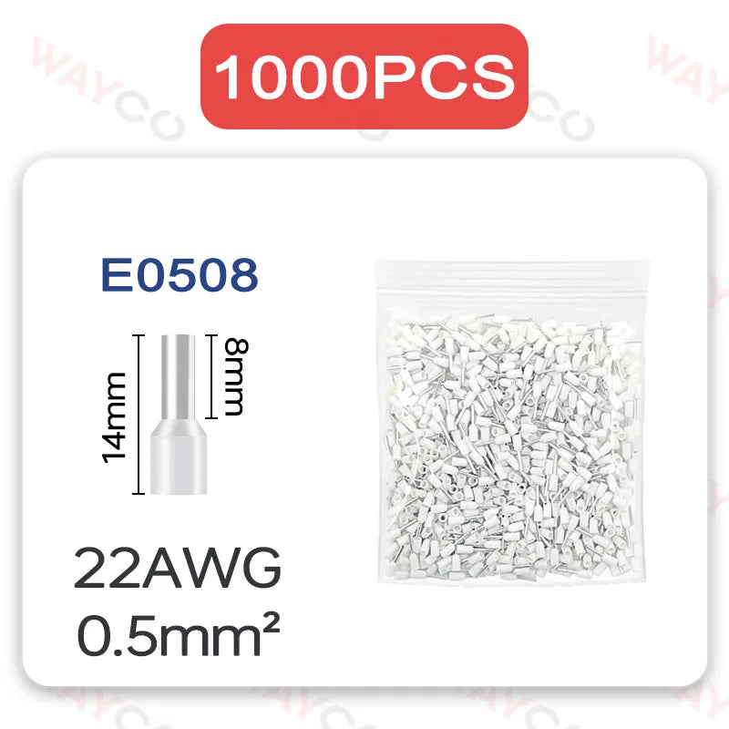 1000Pcs Terminals Electrical Wire Cable Connectors