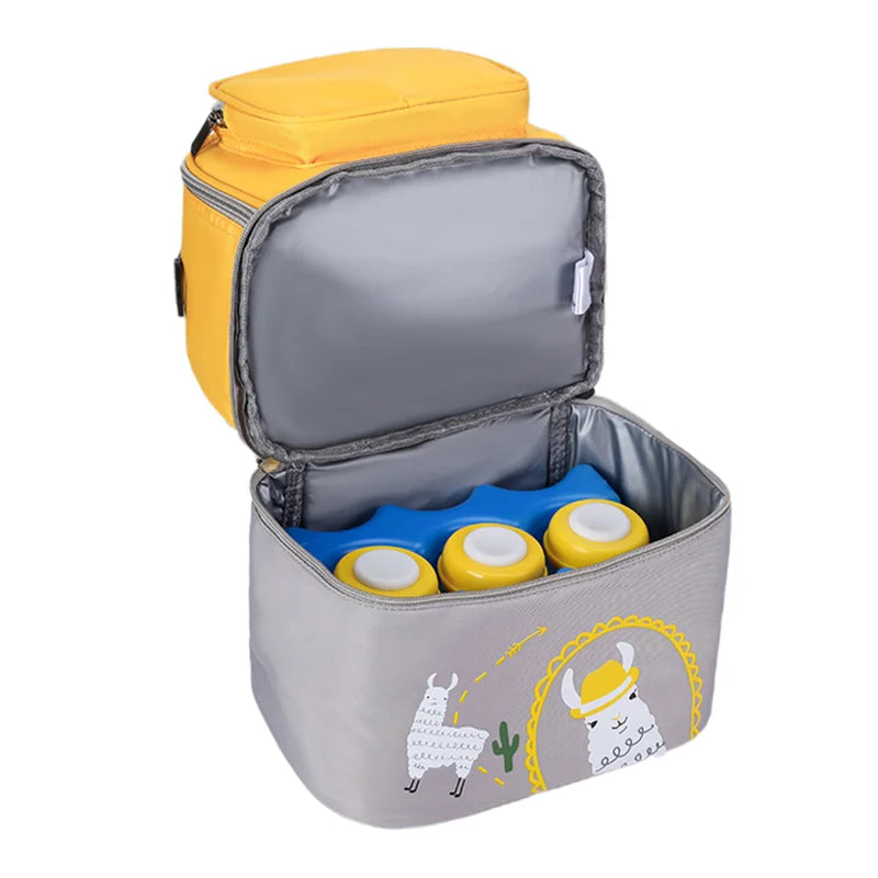 Large Capacity Double Layer Lunch Bag
