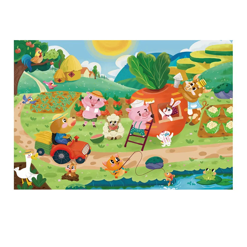 36pcs Carrying Jigsaw Puzzle
