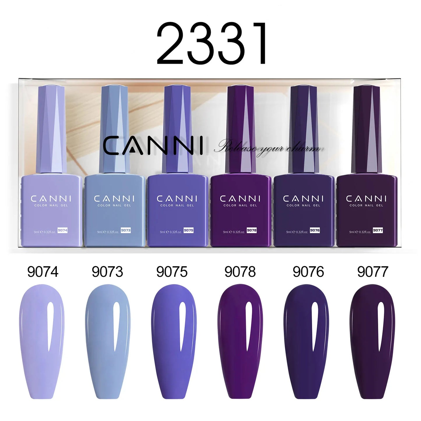 2/6pcs/kit CANNI HEMA FREE Nail Gel Polish Kit Semi Permanent