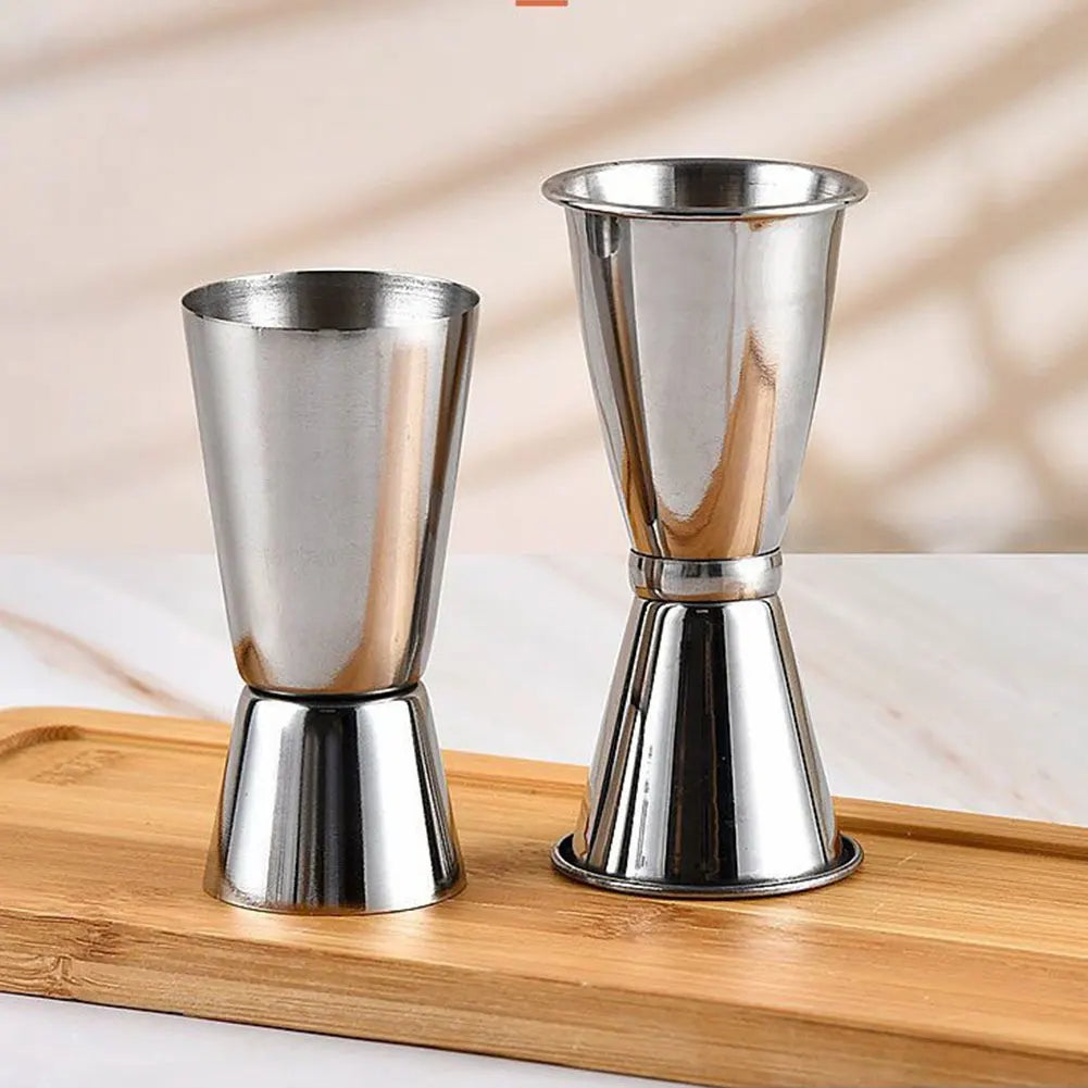 15/30ml or 25/50ml Stainless Steel Cocktail Shaker Measure Cup