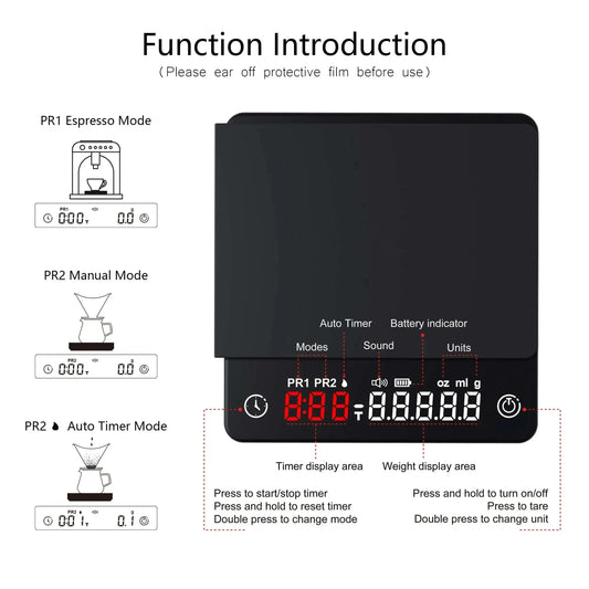 Precision Coffee Scale with Timer