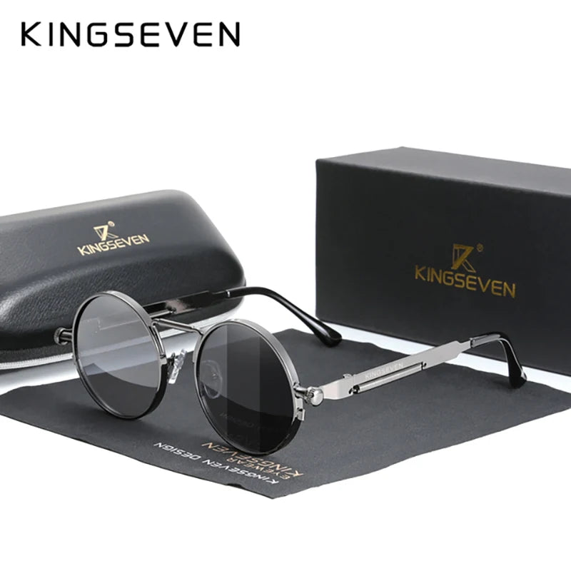 KINGSEVEN Round Sunglasses for Men