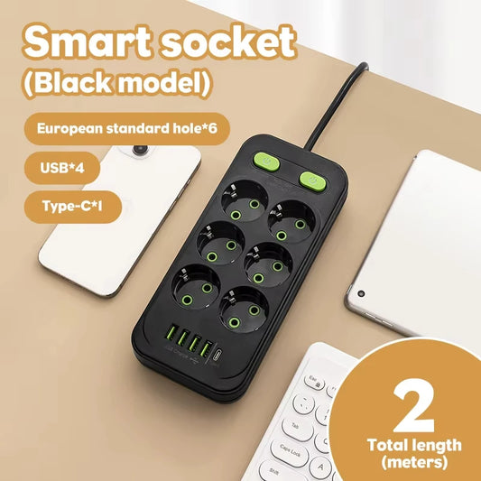 Power Strip with USB & Type-C Charging