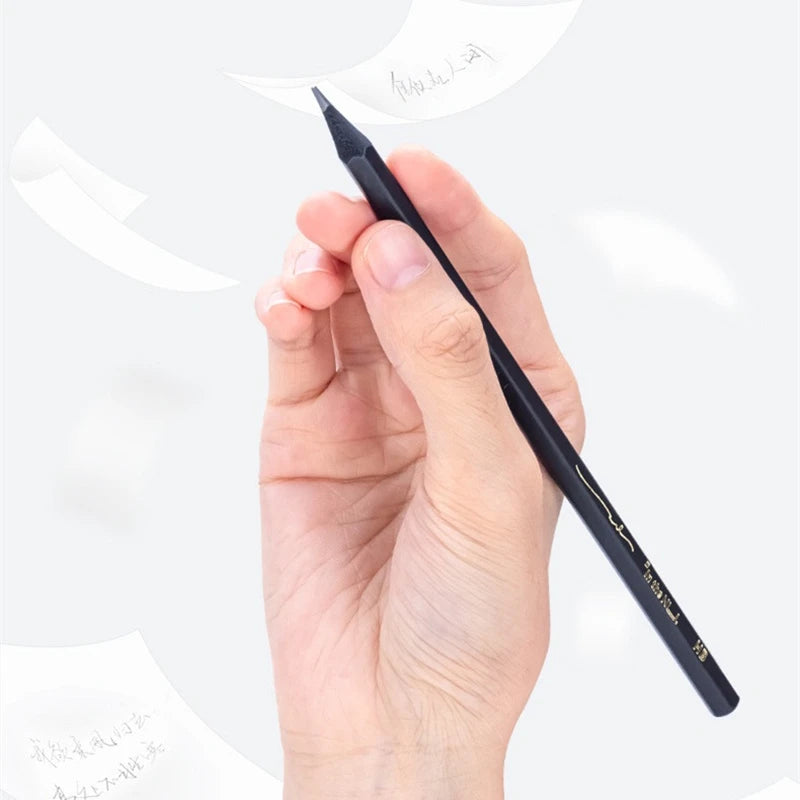 Black Wood Graphite Pencil Set