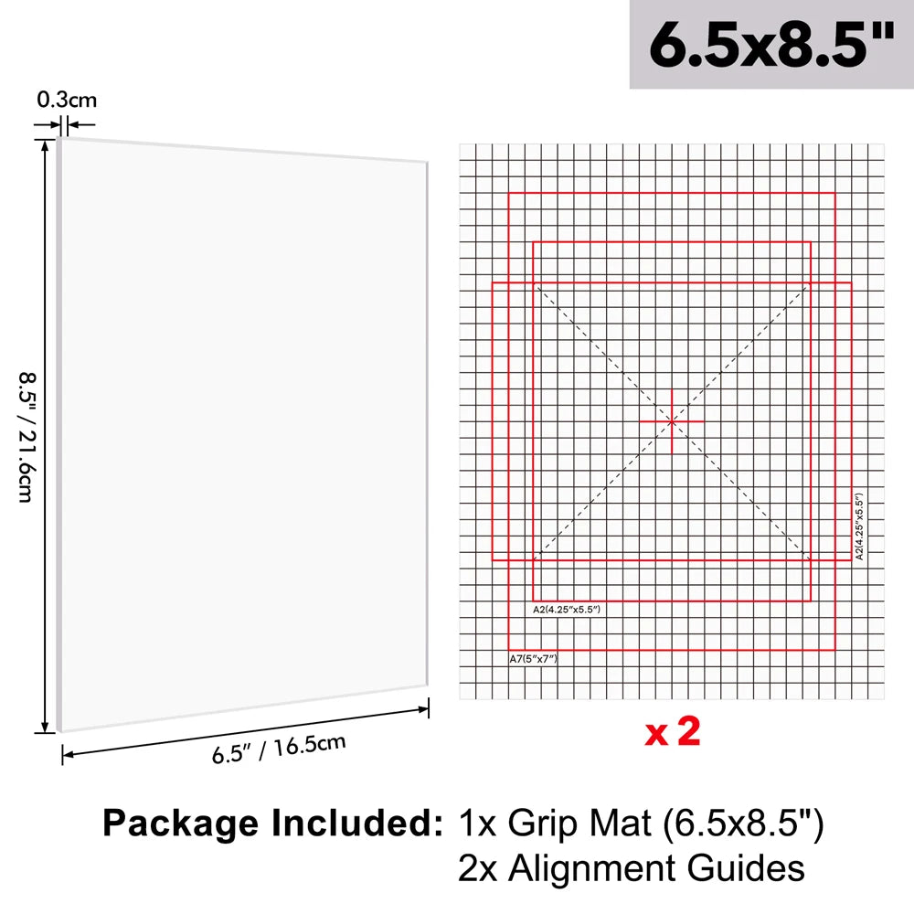 4.75x6/6x6/6.5x8.5inch Photopolymer Grip Mat Fit For Stamps