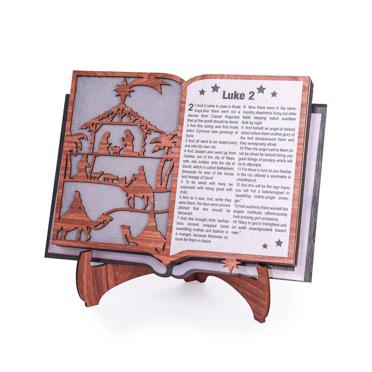 Illuminated Holy Bible Nativity Decoration