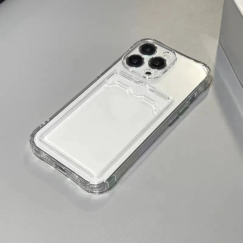 Clear Card Pocket Phone Case for iPhone