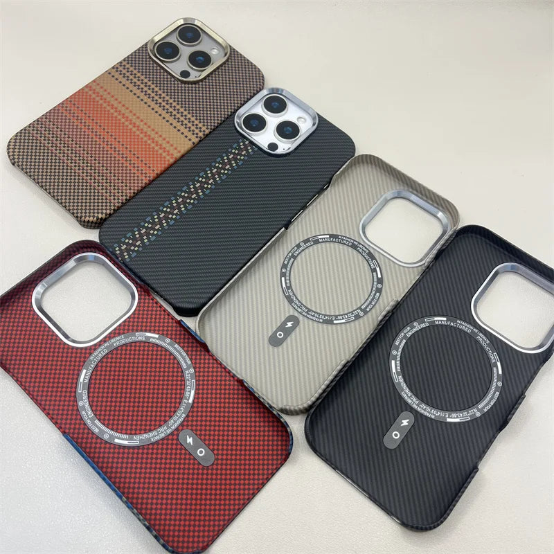 Carbon Fiber Magsafe Phone Case For iPhone
