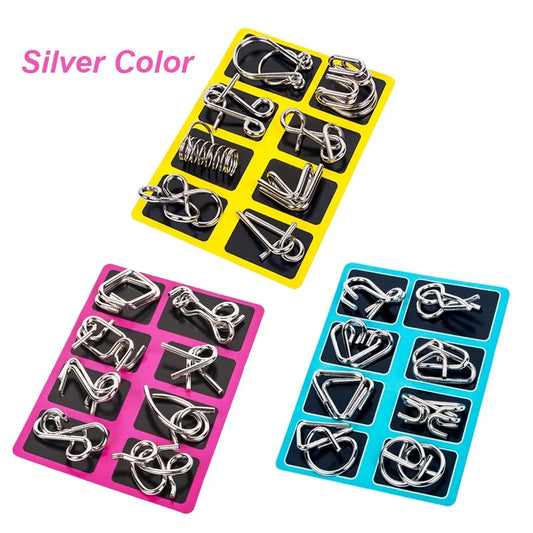 Metal Wire IQ Puzzle Set