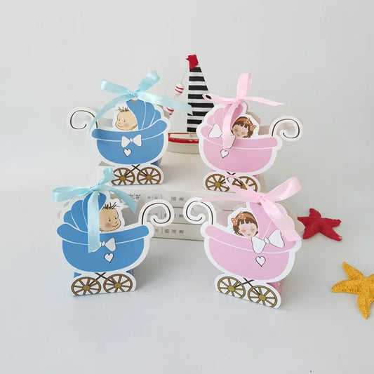 10/20/30Pcs Baby Carriage Gift Box