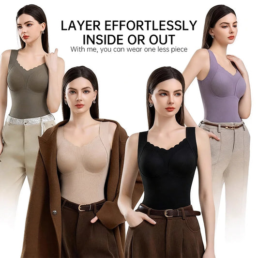 No-Bra Needed Heated Style Thermal Camisole