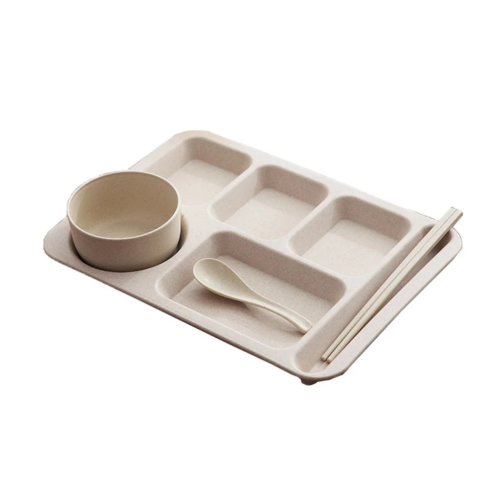 Student Wheat Fiber Meal Tray Set