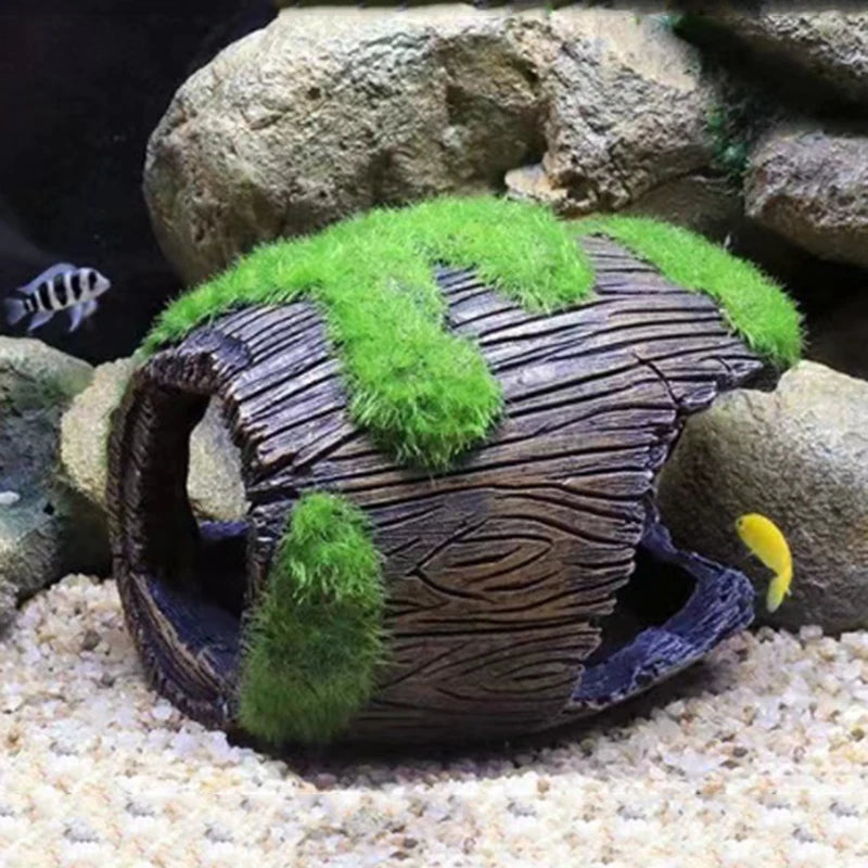 Resin Aquarium Cask Shelter Decor
