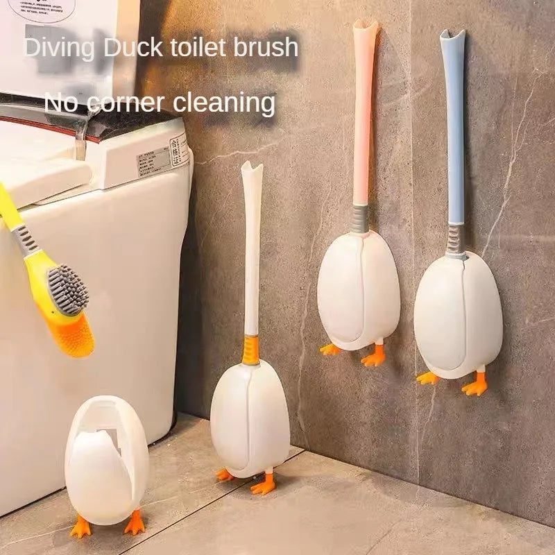 Toilet Silicone brush No punching