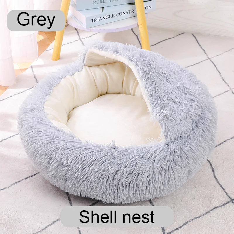 Calming Plush Donut Pet Bed