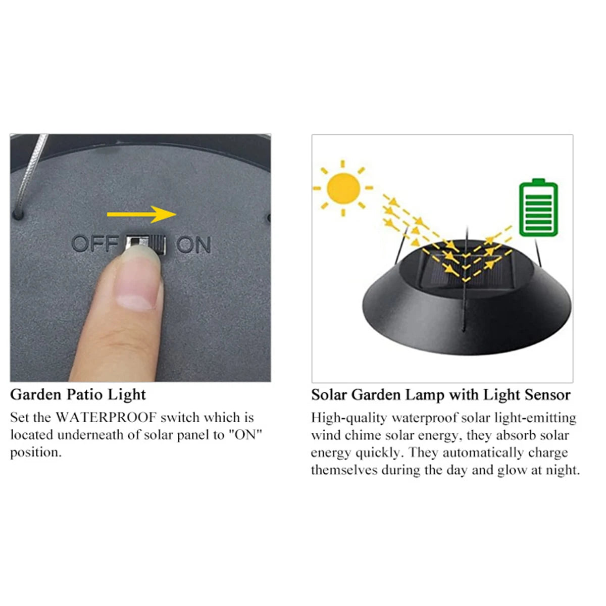 Hummingbird Solar Wind Chime LED Light