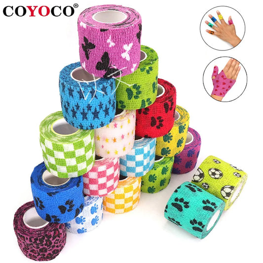 1 Pcs Printed Self Adhesive Elastic Bandage 4.8m