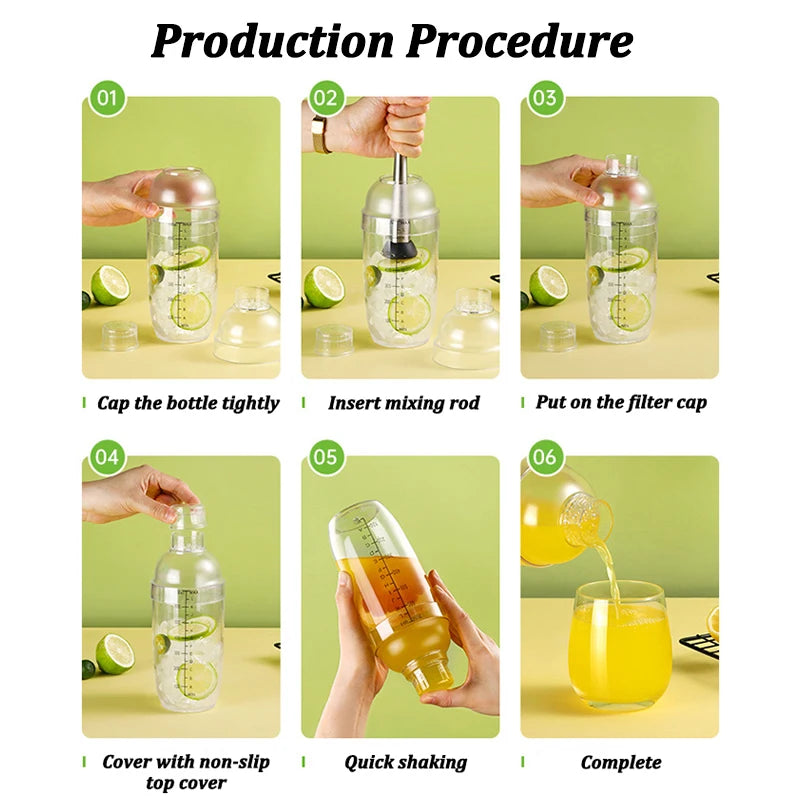 500ml Plastic Cocktail Shaker
