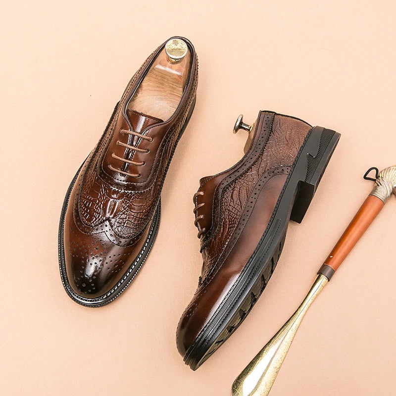 Luxury Men Brogue Shoes