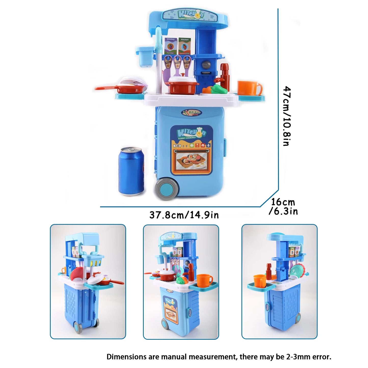 Mini 3-in-1 Kitchen Set Toy Suitcase