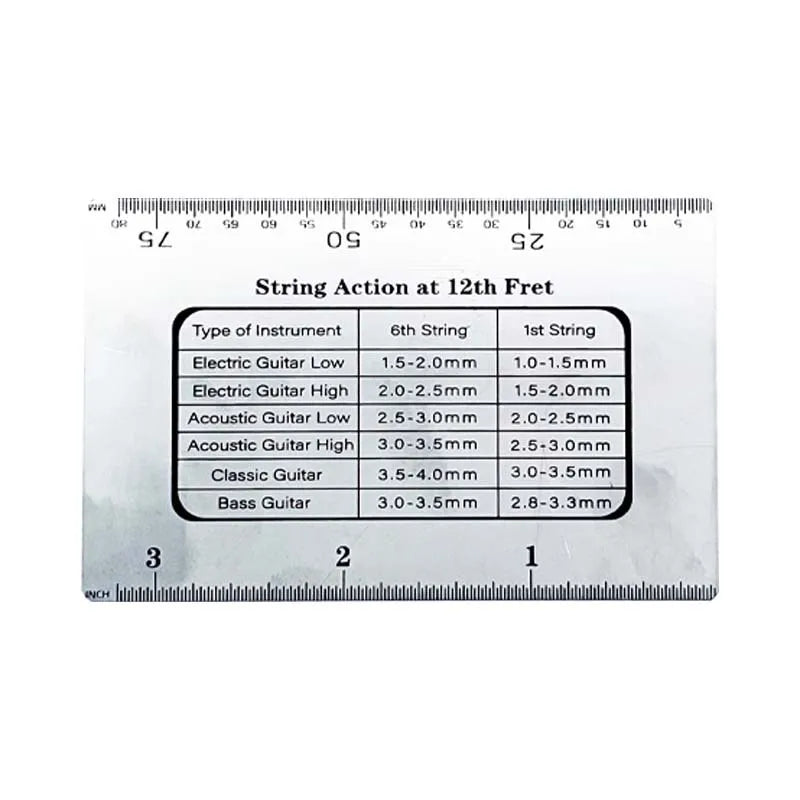 Electric Guitar String Distance Ruler