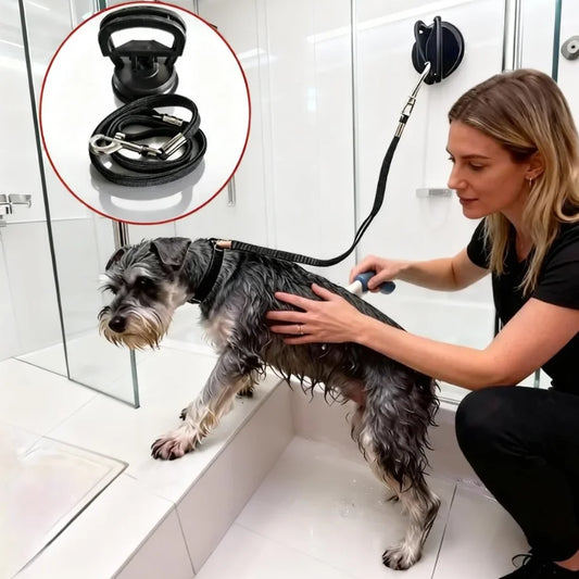 Pet Bathing Restraint Leash with Suction Cup