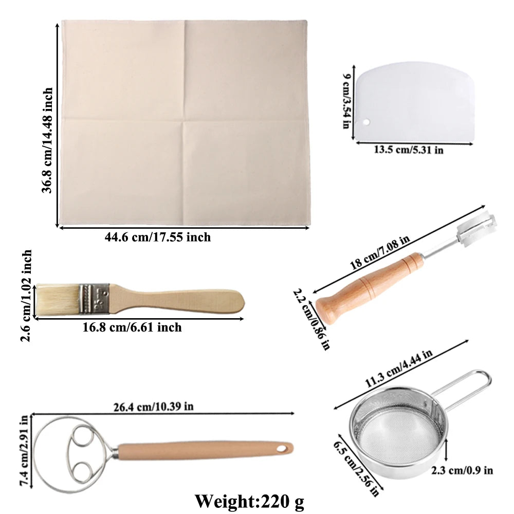 Banneton Set or Bread Tools Optional Natural Rattan Basket