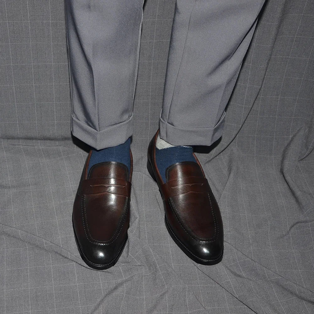 Luxury Genuine Leather Italian Penny Loafers