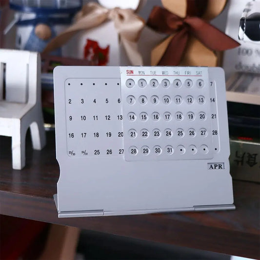 Aluminium Perpetual Desk Calendar
