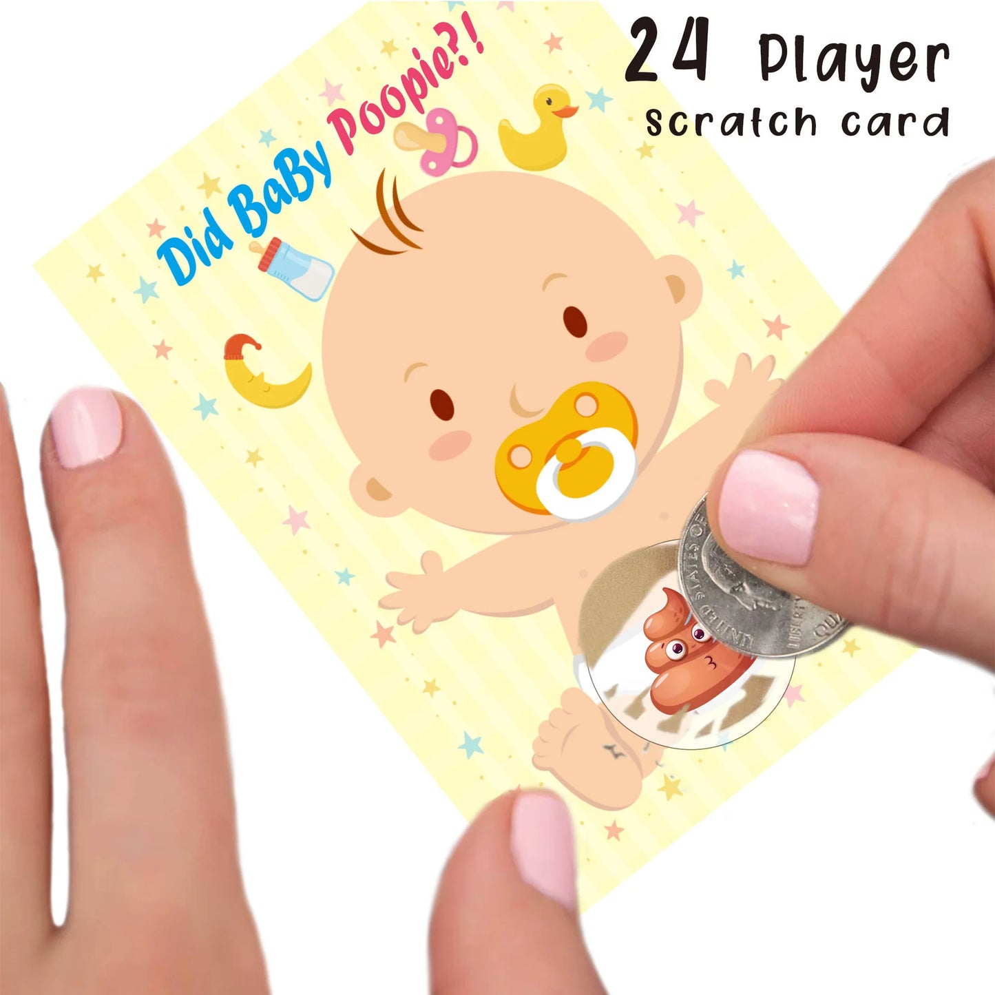 Baby Shower Party Gender Revealing Game Scratch Cards
