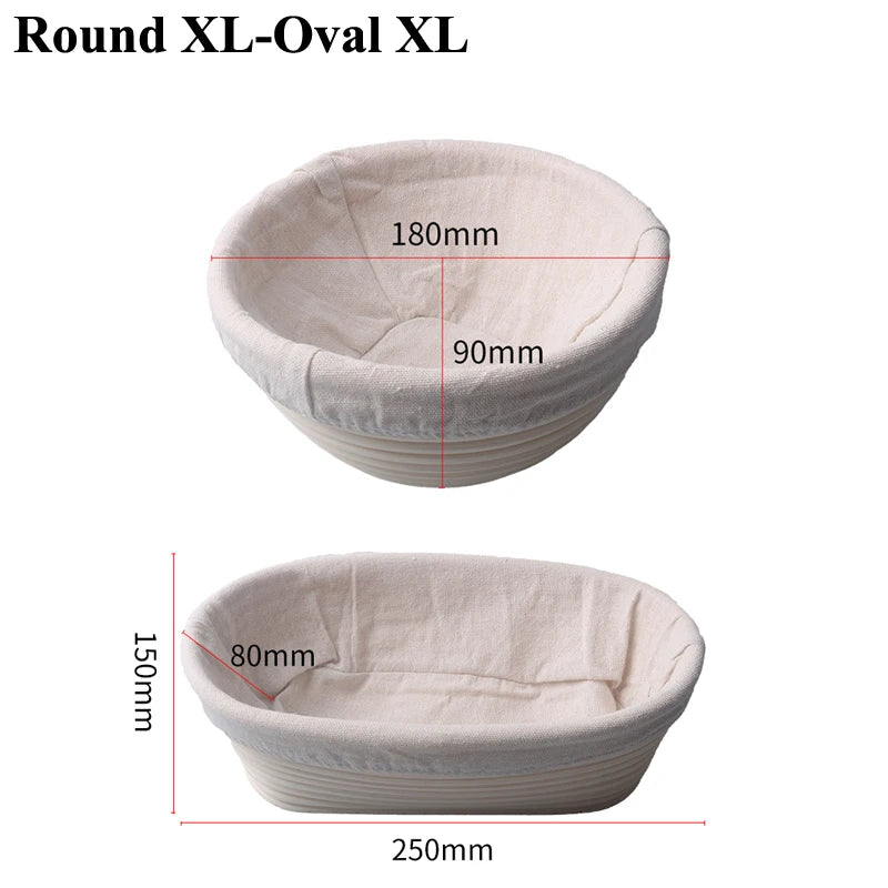 Banneton Set or Bread Tools Optional Natural Rattan Basket