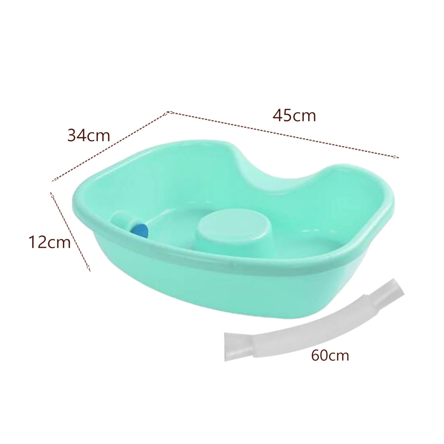 Mobile Hair Washing Basin with Drain Pipe