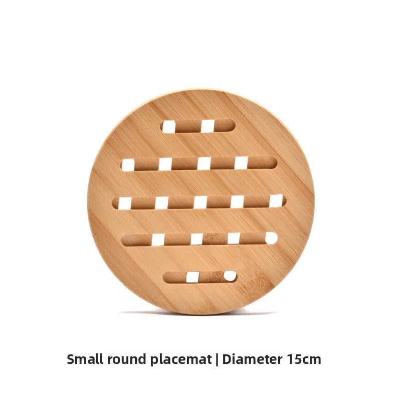 Round Bamboo Heat Insulation Pad