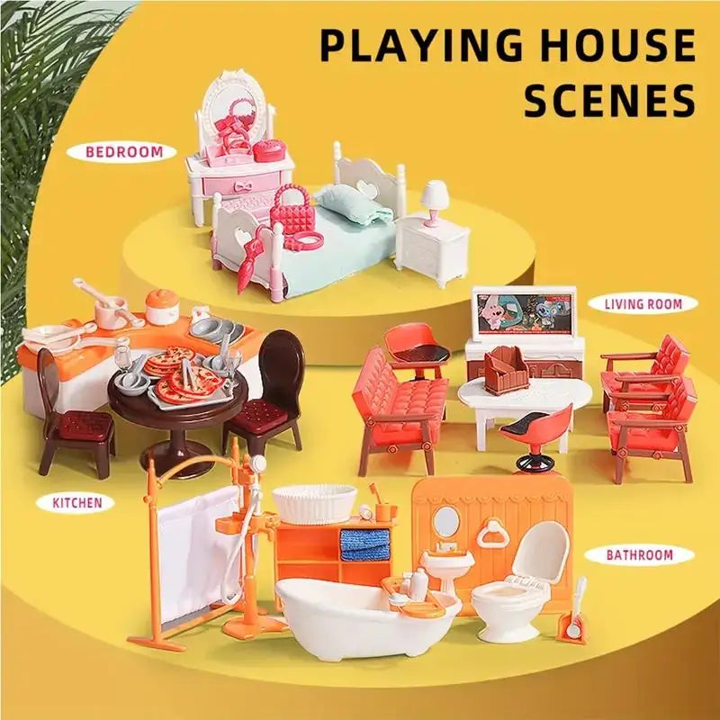 Dollhouse Furniture Bathroom Set