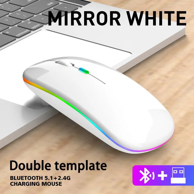 Rechargeable Bluetooth & 2.4GHz Wireless Mouse