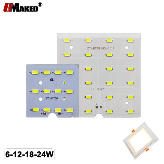 1Pc LED PCB 6W 12W 18W LED Aluminum Plate Lighting For Panel Lamps