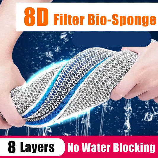 Aquarium Bio Sponge Filter Media – 8D Fish Tank Water Filter Pad