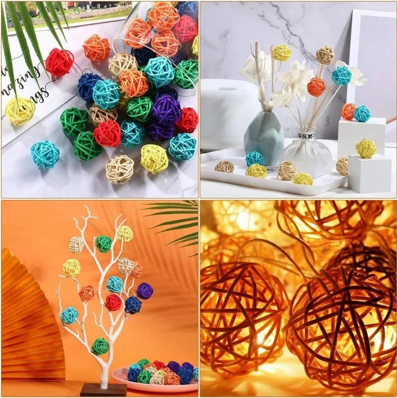10Pcs Pet Bird Rattan Ball