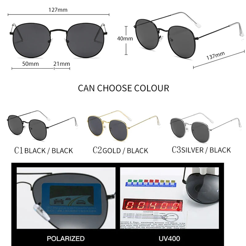 Metal Polarized Sunglasses UV400 Unisex